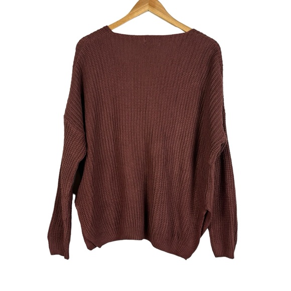 Dreamers Shaker Knit V-neck Sweater Size M/L - Picture 2 of 6